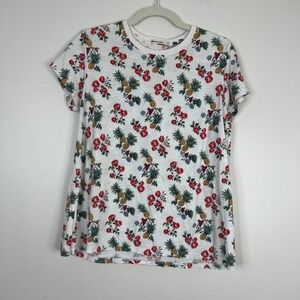 Marine Layer Floral Supima Cotton Modal Blend Crewneck Short Sleeve Tee Shirt